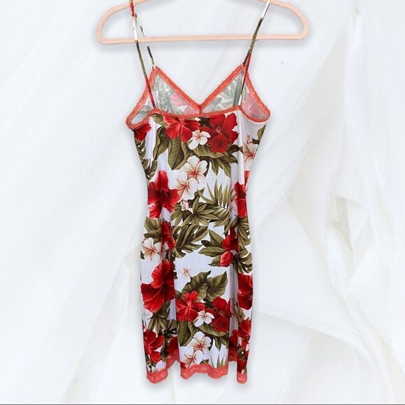 Jennyfer (M) Hibiscus Print Y2K Floral Slip - Picture 5 of 9